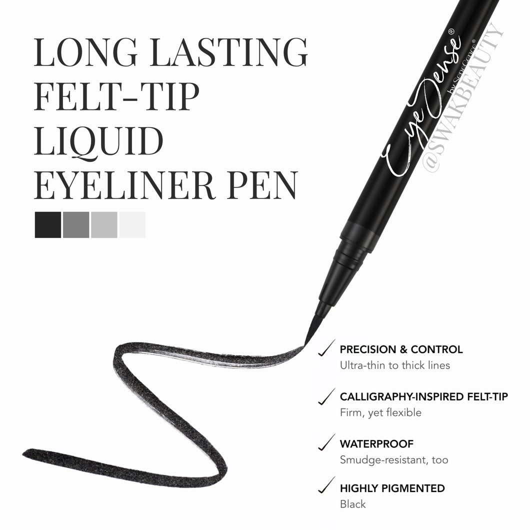 BLACK LONG-LASTING LIQUID FELT-TIP EYE LINER PEN - EyeSense