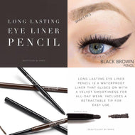 BLACK/BROWN LONG LASTING EYELINER PENCIL - EyeSense